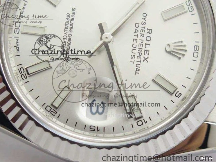 MiroTime 0308 EasyCare DateJust 41mm 126334 Noob 1:1 Best Edition Fluted Bezel Silver Dial On SS Oyster Bracelet A 3588